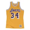 Mitchell & Ness Nba Authentic Shaquille Oneal Los Angeles Lakers 1996-97 Jersey In Yellow