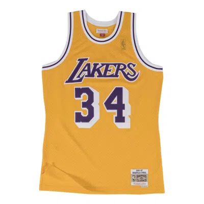 MITCHELL & NESS MITCHELL & NESS X NBA LOS ANGELES LAKERS 1996-97 HOME SWINGMAN JERSEY 'SHAQUILLE O'NEAL 34'