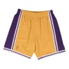Mitchell & Ness Men's  Gold Los Angeles Lakers 2009 Hardwood Classics 75th Anniversary Swingman Short