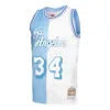 Mitchell & Ness X Nba Los Angeles Lakers 1996-97 Split Swingman Jersey 'shaquille O'neal 34' In Blue