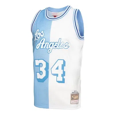 Mitchell & Ness X Nba Los Angeles Lakers 1996-97 Split Swingman Jersey 'shaquille O'neal 34' In Blue