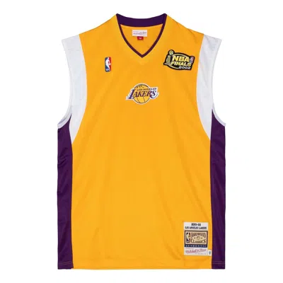 MITCHELL & NESS MITCHELL & NESS X NBA LOS ANGELES LAKERS 2001-02 SHOOTING JERSEYS 'YELLOW'