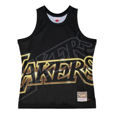 Mitchell & Ness X Nba Los Angeles Lakers Big Face 4.0 Tank 'black Gold'