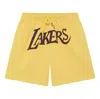 Mitchell & Ness X Nba Los Angeles Lakers Big Face Shorts 'yellow'