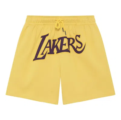 Mitchell & Ness X Nba Los Angeles Lakers Big Face Shorts 'yellow'