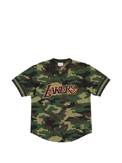Mitchell & Ness X Nba Los Angeles Lakers Camouflage-print Jersey In Green
