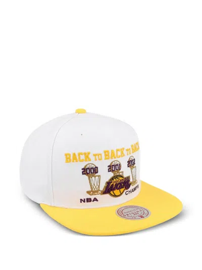 Mitchell & Ness X Nba Los Angeles Lakers Hardwood Cap In White