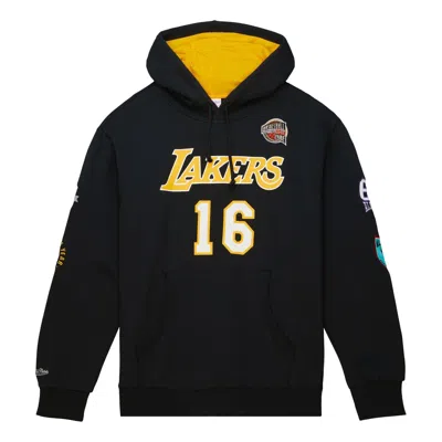 Mitchell & Ness X Nba Los Angeles Lakers Hof Fleece Hoodie 'pau Gasol 16' In Black