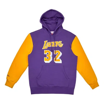 Mitchell & Ness X Nba Los Angeles Lakers Player Hoodie 'magic Johnson 32' In Multi