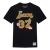Mitchell & Ness X Nba Los Angeles Lakers Script T-shirt 'magic Johnson 32' In Black