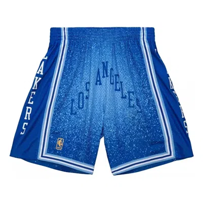 Mitchell & Ness X Nba Los Angeles Lakers Spray Paint Swingman Shorts 'blue'