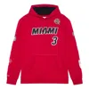 Mitchell & Ness X Nba Miami Heat Hof Fleece Hoodie 'dwyane Wade 3' In Red