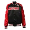 Mitchell & Ness X Nba Miami Heat Hof Satin Jacket 'dwyane Wade 3' In Red