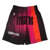 Mitchell & Ness X Nba Miami Heat Spray Paint Swingman Shorts 'red' In Multi