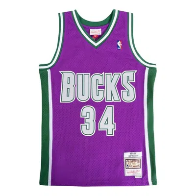 Mitchell & Ness X Nba Milwaukee Bucks 2001-02 Swingman Jersey 'ray Allen 34' In Purple