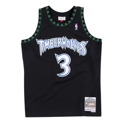 Mitchell & Ness X Nba Minnesota Timberwolves 1997-98 Swingman Jersey 'stephon Marbury 3' In Black