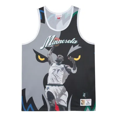 Mitchell & Ness X Nba Minnesota Timberwolves Sublimated Player Tank 'kevin Garnett' In Gray
