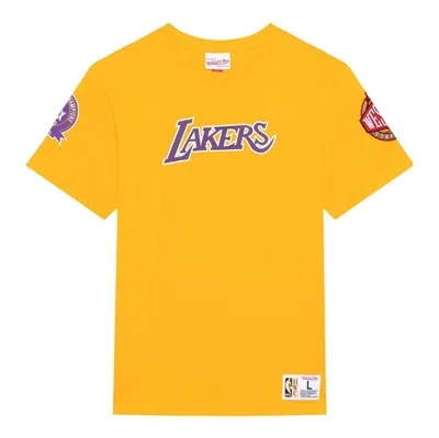 Mitchell & Ness X Nba Origins T-shirt 'los Angeles Lakers' In Yellow