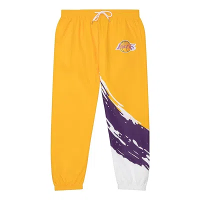Mitchell & Ness Graphic-detail Track Pants In Yellow