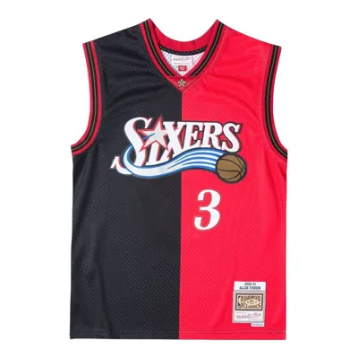 MITCHELL & NESS MITCHELL & NESS X NBA PHILADELPHIA 76ERS 2000-01 SPLIT SWINGMAN JERSEY 'ALLEN IVERSON 3'