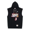 Mitchell & Ness X Nba Philadelphia 76ers Sleeveless Hoodie 'allen Iverson 3' In Black