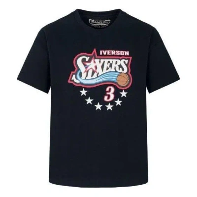 Mitchell & Ness X Nba Philadelphia 76ers T-shirt 'allen Iverson 3' In Black