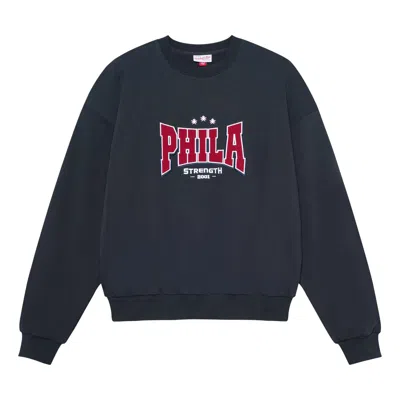 Mitchell & Ness X Nba Philadelphia 76ers The Answer Sweatshirt 'dark Grey' In Blue