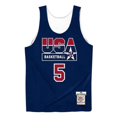 Mitchell & Ness X Nba Reversible Practice Team Usa 1992 Jerseys 'david Robinson 5' In Blue