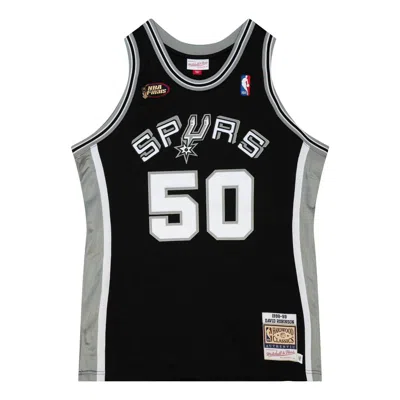 Mitchell & Ness X Nba San Antonio Spurs 1998-99 Jerseys 'david Robinson 50' In Black