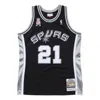 Mitchell & Ness X Nba San Antonio Spurs 2001-02 Jerseys 'tim Duncan 21' In Black