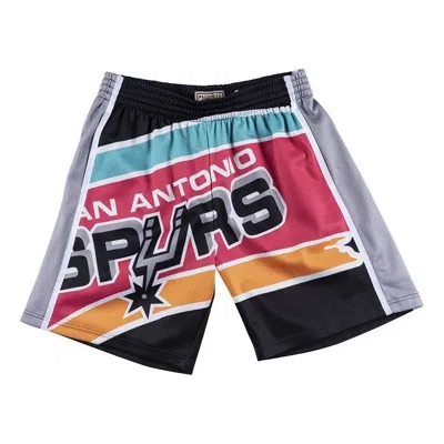 Mitchell & Ness X Nba San Antonio Spurs Big Face Shorts 'black' In Multi