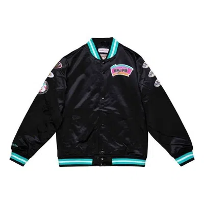 Mitchell & Ness X Nba San Antonio Spurs Champ City Satin Jacket 'black'