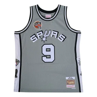 Mitchell & Ness X Nba San Antonio Spurs Hall Of Fame Swingman Jersey 'tony Parker 9' In Gray