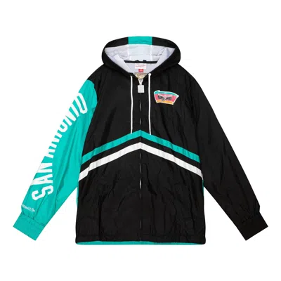 Mitchell & Ness X Nba San Antonio Spurs Undeniable Full Zip Windbreaker 'black'
