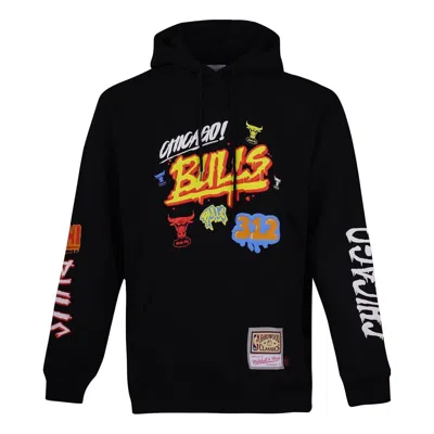 Mitchell & Ness X Nba Slap Sticker Hoodie 'chicago Bulls' In Black