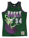 Mitchell & Ness Nba Swingman Jersey 'milwaukee Bucks - Ray Allen 1996-97' In Green