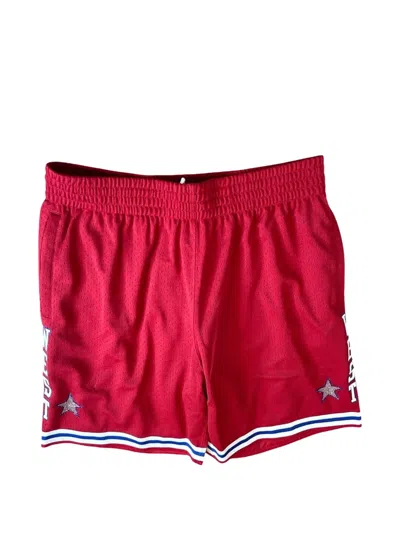 Mitchell & Ness X Nba Swingman Track Shorts In Red