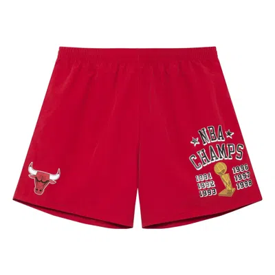 MITCHELL & NESS MITCHELL & NESS X NBA TEAM HERITAGE WOVEN SHORT 'CHICAGO BULLS'