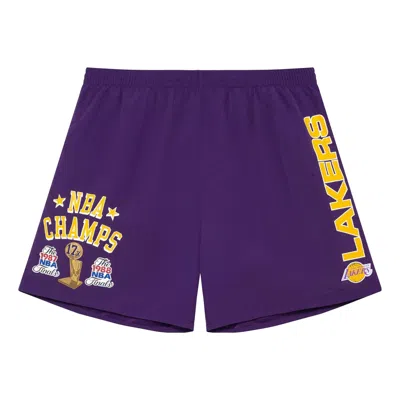 Mitchell & Ness X Nba Team Heritage Woven Short 'los Angeles Lakers' In Purple