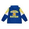 Mitchell & Ness X Nba Team Origins Anorak Quarter-zip Pullover Hoodie 'royal Golden State Warriors' In Multi