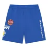 Mitchell & Ness X Nba Team Origins Fleece Short 'warriors' In Blue