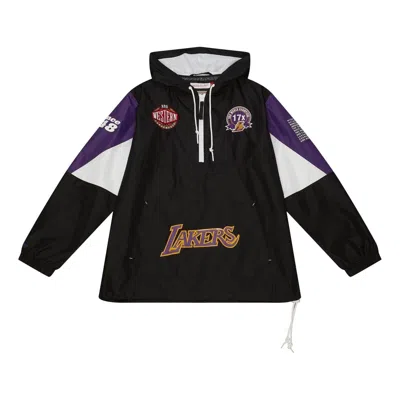 Mitchell & Ness X Nba Team Origins Pullover Anorak 'la Lakers' In Black