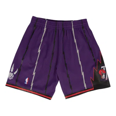 MITCHELL & NESS MITCHELL & NESS X NBA TORONTO RAPTORS 1998-99 ROAD SWINGMAN SHORTS 'PURPLE'