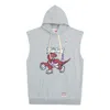 Mitchell & Ness X Nba Toronto Raptors Sleeveless Hoodie 'tracy Mcgrady 1' In Gray
