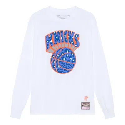 Mitchell & Ness X Nba Uninterrupted New York Knicks Long Sleeve T-shirt 'white'