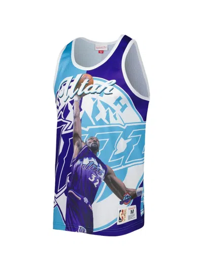 Mitchell & Ness X Nba Utah Jazz Sublimated Player Karl Malone Tank Top In Animal Print