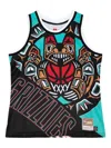 Mitchell & Ness Basketball Type Men's Tank Top Nba Big Face Fashion Tank 5.0 Hardwood Classics Vangri Teal