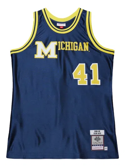 Mitchell & Ness X Ncaa Michigan Wolverines 1988-89 Glen Rice Trikot In Blue