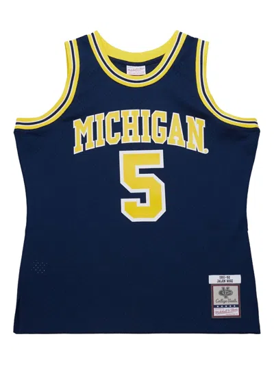 Mitchell & Ness X Ncaa Michigan Wolverines 1991-92 Jalen Rose Jersey In Blue