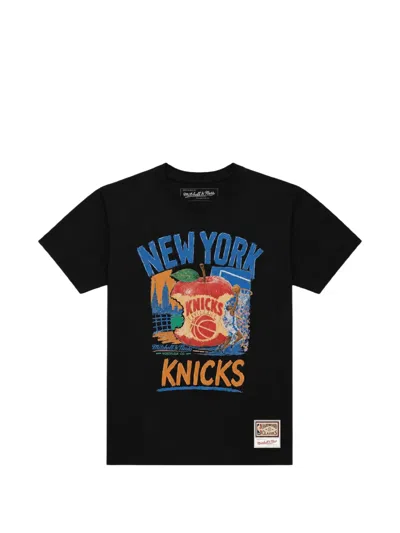 Mitchell & Ness X New York Knicks Concrete Apple T-shirt In Black